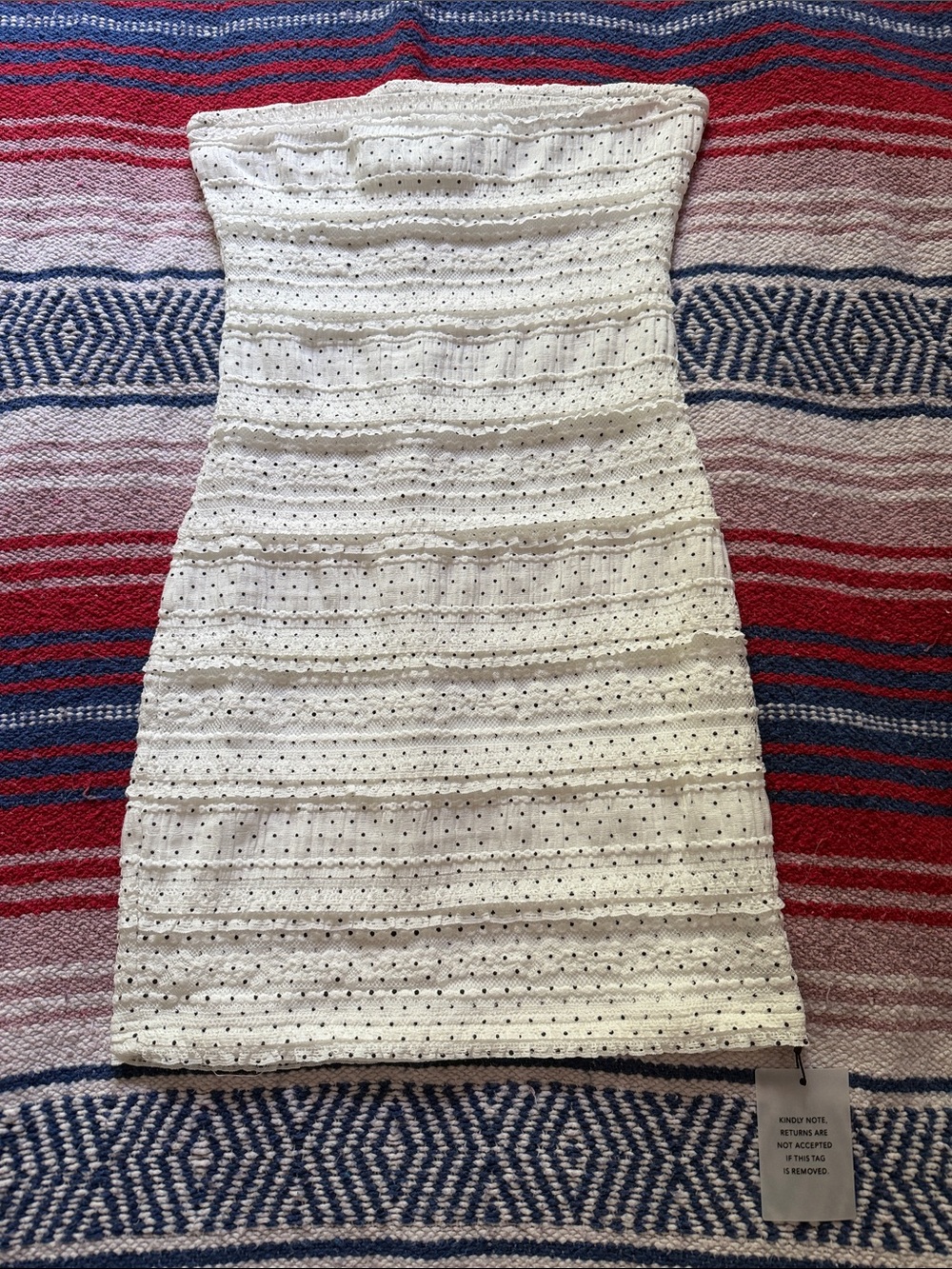 More to Come Strapless White Strapless Mini Dress